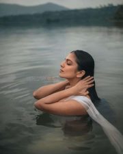 Malavika Mohanan Seductive Wet Saree Photos 05