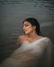Malavika Mohanan Seductive Wet Saree Photos 07