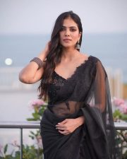 Mallu Beauty Malavika Mohanan in a Sheer Black Saree Photos 01 Mallu Beauty Malavika Mohanan in a Sheer Black Saree Photos 01