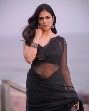 Mallu Beauty Malavika Mohanan in a Sheer Black Saree Photos 03 Mallu Beauty Malavika Mohanan in a Sheer Black Saree Photos 03