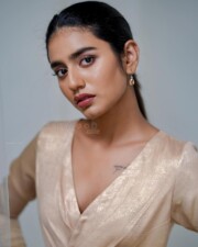 Mallu Beauty Priya Prakash Varrier in a Wrap Style Maxi Dress Pictures 03
