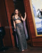 Mesmerizing Actress Rakul Preet Singh in a Silver Mirror Work Embellished Lehenga Photos 08