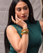 Mesmerizing Actress Regina Cassandra in a Emerald teal high neck sleeveless bodycon dress with gold bangles Photos 02 Mesmerizing Actress Regina Cassandra in a Emerald teal high neck sleeveless bodycon dress with gold bangles Photos 02