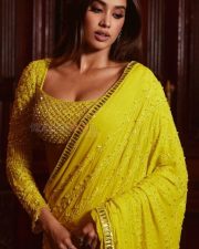 Mesmerizing Janhvi Kapoor in a Yellow Saree with Full Sleeve Blouse at Anant Ambani and Radhika Merchant Haldi Ceremony Pictures 03 Mesmerizing Janhvi Kapoor in a Yellow Saree with Full Sleeve Blouse at Anant Ambani and Radhika Merchant Haldi Ceremony Pictures 03