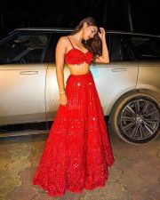 Mesmerizing Pooja Hegde in a Red Lehenga Photos 03 Mesmerizing Pooja Hegde in a Red Lehenga Photos 03