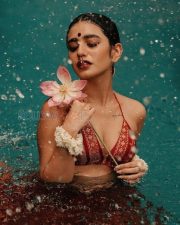 Mesmerizing Priya Prakash Varrier in a Designer Red Dress Pictures 05