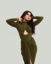 Mesmerizing Raashi Khanna in a Designer Green Grown Photos 05