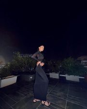 Midnight Beauty Rakul Preet Singh in a Black Cut Out Maxi Dress Photos 04
