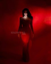 Milky Beauty Tamannaah in a Red Satin Dress Photos 04
