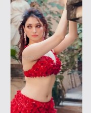 Milky White Tamannaah in a Sexy Hot Red Lehenga Photoshoot Stills 08