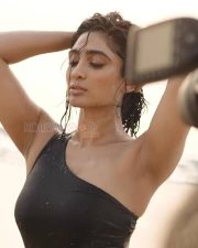 Miss Kerala Deepti Sati in a Black Swimsuit Photos 01