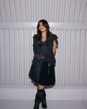 Modern Beauty Rashmika Mandanna in a Black Dress with a Sleeveless Oversized Jacket with a Pleated Skirt Pictures 03 Modern Beauty Rashmika Mandanna in a Black Dress with a Sleeveless Oversized Jacket with a Pleated Skirt Pictures 03