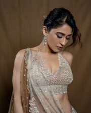 Mookuthi Amman 2 Actress Regina Cassandra in an Embellished Beige Lehenga Photos 03 Mookuthi Amman 2 Actress Regina Cassandra in an Embellished Beige Lehenga Photos 03