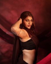 Mysterious Actress Yashika Aannand in a Brown Sleeveless Dress Photos 02