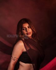 Mysterious Actress Yashika Aannand in a Brown Sleeveless Dress Photos 03