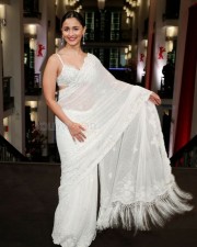 New Bride Alia Bhatt White Saree Picture