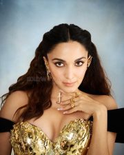 New Mom Kiara Advani Golden Dress Photos 01