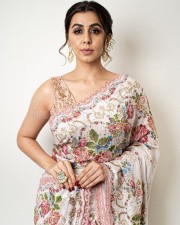 Nikki Galrani in a Floral Saree Still 01