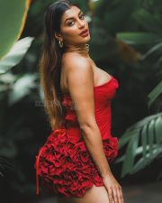 Oosi Rosy Dancer Yashika Aannand in a Red Strapless Mini Dress Pictures 07