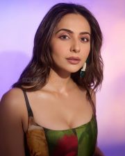 Pati Patni Aur Woh Do Actress Rakul Preet Singh in a Floral Printed Gown with a Strappy Top Photos 01