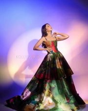 Pati Patni Aur Woh Do Actress Rakul Preet Singh in a Floral Printed Gown with a Strappy Top Photos 03