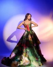 Pati Patni Aur Woh Do Actress Rakul Preet Singh in a Floral Printed Gown with a Strappy Top Photos 06