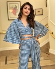 Playful Pooja Hegde in a Blue ish Grey Co ord Set Photos 02 Playful Pooja Hegde in a Blue ish Grey Co ord Set Photos 02