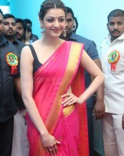 Pretty Kajal Aggarwal In Red Saree Photos