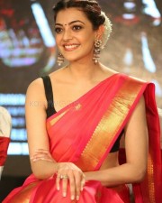 Pretty Kajal Aggarwal In Red Saree Photos