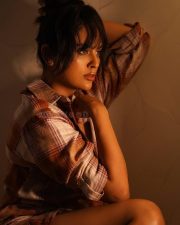 Pretty Nandita Swetha in a Brown Oversized Unbuttoned Shirt with a Nude Bra Photos 02 Pretty Nandita Swetha in a Brown Oversized Unbuttoned Shirt with a Nude Bra Photos 02