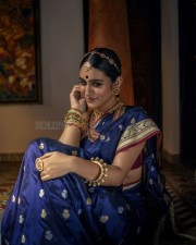 Priya Prakash in a Traditional Saree Photoshoot Pictures 03