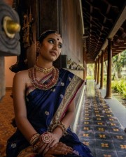 Priya Prakash in a Traditional Saree Photoshoot Pictures 04