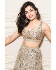 Pushpa 2 Actress Rashmika Mandanna in a Floral Lehenga Photos 01