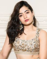 Pushpa 2 Actress Rashmika Mandanna in a Floral Lehenga Photos 02