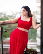 Rachel Actress Honey Rose in a Sleeveless Red Crop Top and Long Skirt Pictures 02 Rachel Actress Honey Rose in a Sleeveless Red Crop Top and Long Skirt Pictures 02
