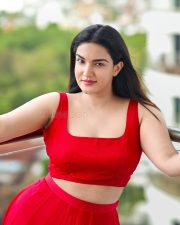 Rachel Actress Honey Rose in a Sleeveless Red Crop Top and Long Skirt Pictures 04 Rachel Actress Honey Rose in a Sleeveless Red Crop Top and Long Skirt Pictures 04