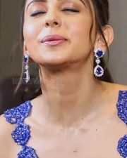 Rakul Preet Singh Glamorous Cleavage in Blue Photos 01