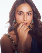 Ramayana Actress Rakul Preet Singh in a Blue Ombre Jewelled Saree Photos 06 Ramayana Actress Rakul Preet Singh in a Blue Ombre Jewelled Saree Photos 06