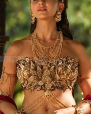 Ramayana Part I Actress Rakul Preet Singh in a Gold Mythological Armor Costume Photos 02