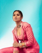 Ramya Pandian in a Pink Suit Photoshoot Pictures 06