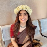 Rashmika Mandanna 12 Rashmika Mandanna in Saree and Flowers Pictures