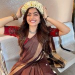 Rashmika Mandanna 10 Rashmika Mandanna in Saree and Flowers Pictures