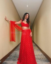 Ravishing Rakul Preet Singh in a Red Embroidered Lehenga Choli with 3D Blouse Photos 04
