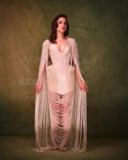 Resplendent Actress Tamanna Bhatia in a White pearl embellished corset and pearl cape Photos 01