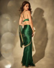 Revealing Disha Patani in Green Saree Photos 04
