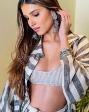 Rising Diva of Bollywood Tara Sutaria in a Striped Co ord Set Photos 02