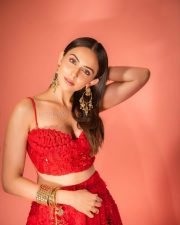 Rocking Beauty Rakul Preet Singh in a Red Crop Top and Skirt Photos 01 Rocking Beauty Rakul Preet Singh in a Red Crop Top and Skirt Photos 01