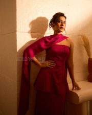 Rowdy and Co Actress Raashi Khanna in a Two Piece One Shoulder Buttoned Down Top with a Matching Skirt Photos 03