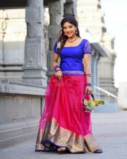 Sakshi Agarwal in Traditional Dress in Temple Photos 01