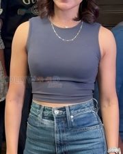 Samantha Ruth Prabhu in a Grey Crop Top with Erect Nipples Photos 04